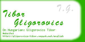 tibor gligorovics business card